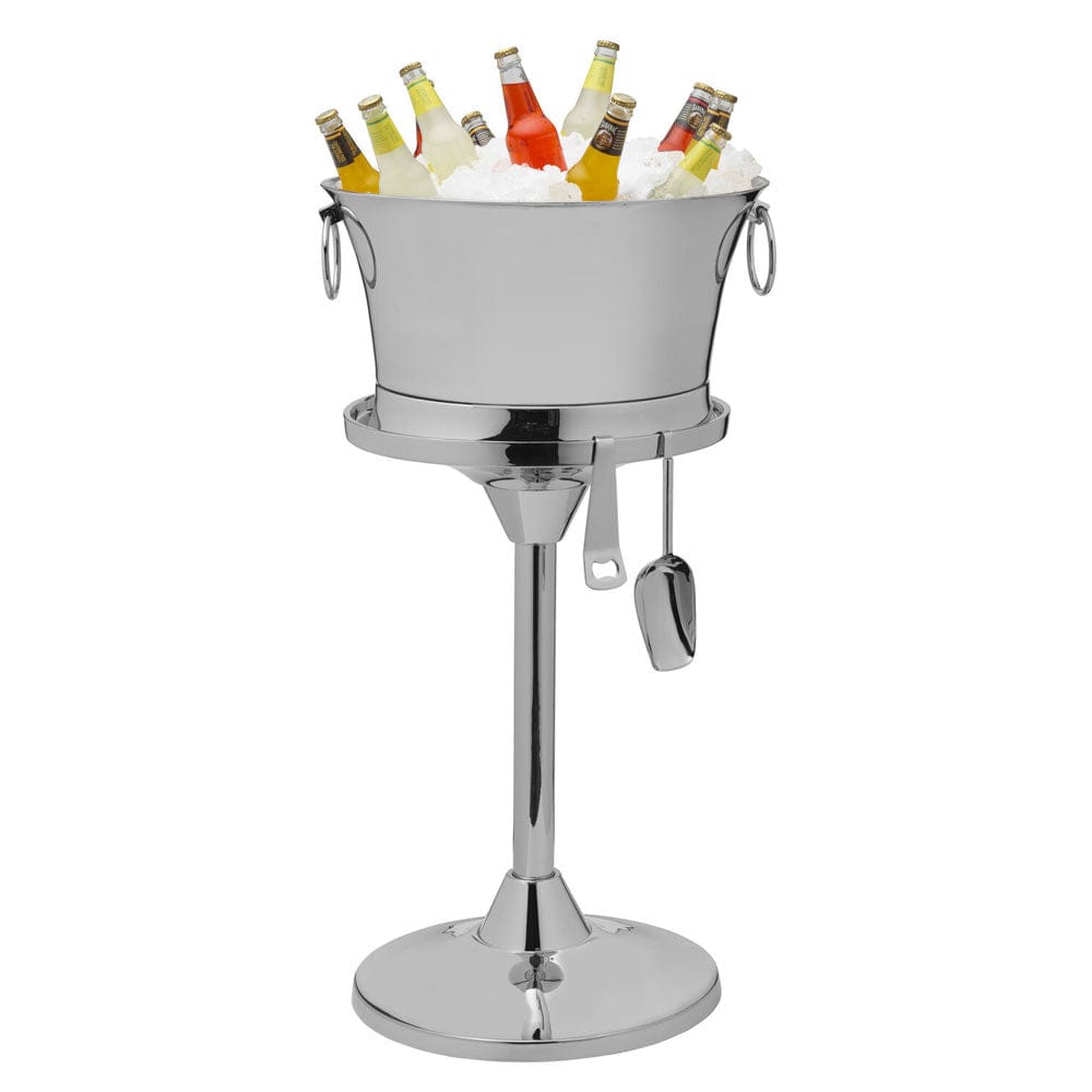 30 Quart Double Wall Beverage Tub with Stand and Tools