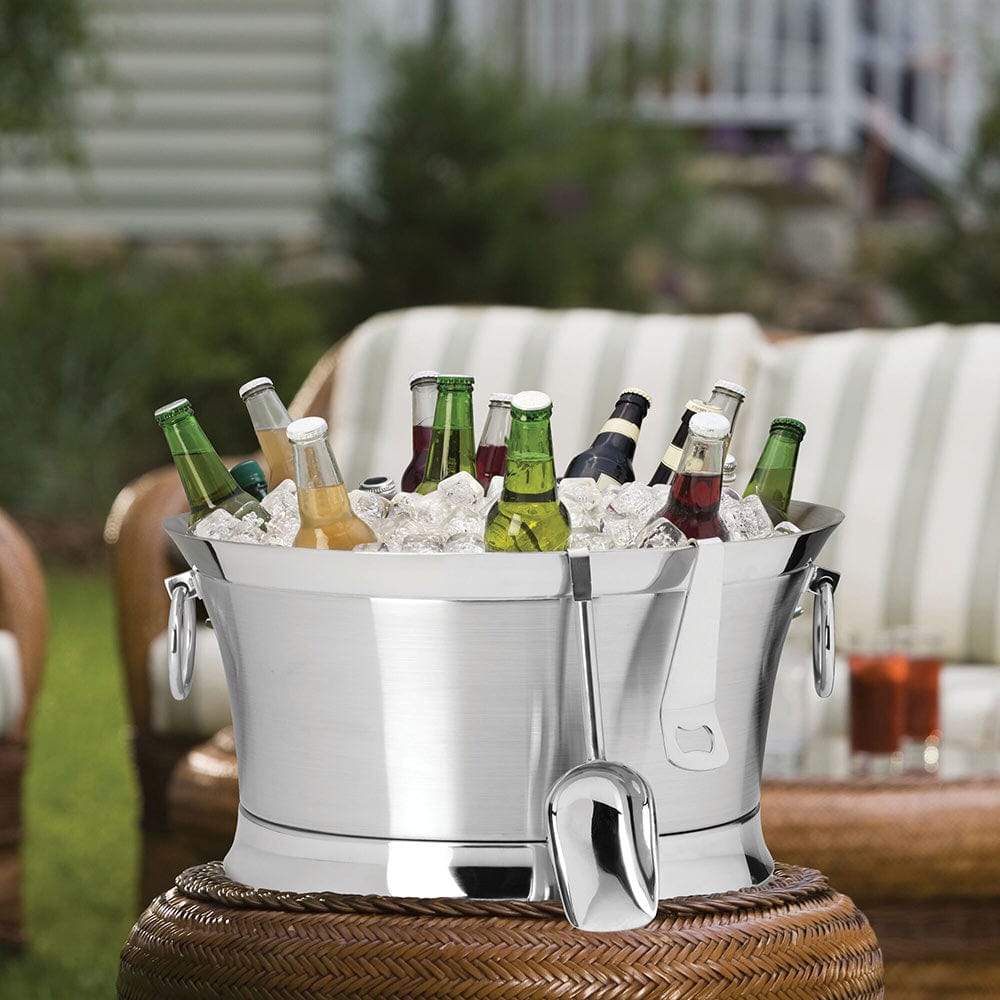 30 Quart Double Wall Beverage Tub with Stand and Tools - Image 4