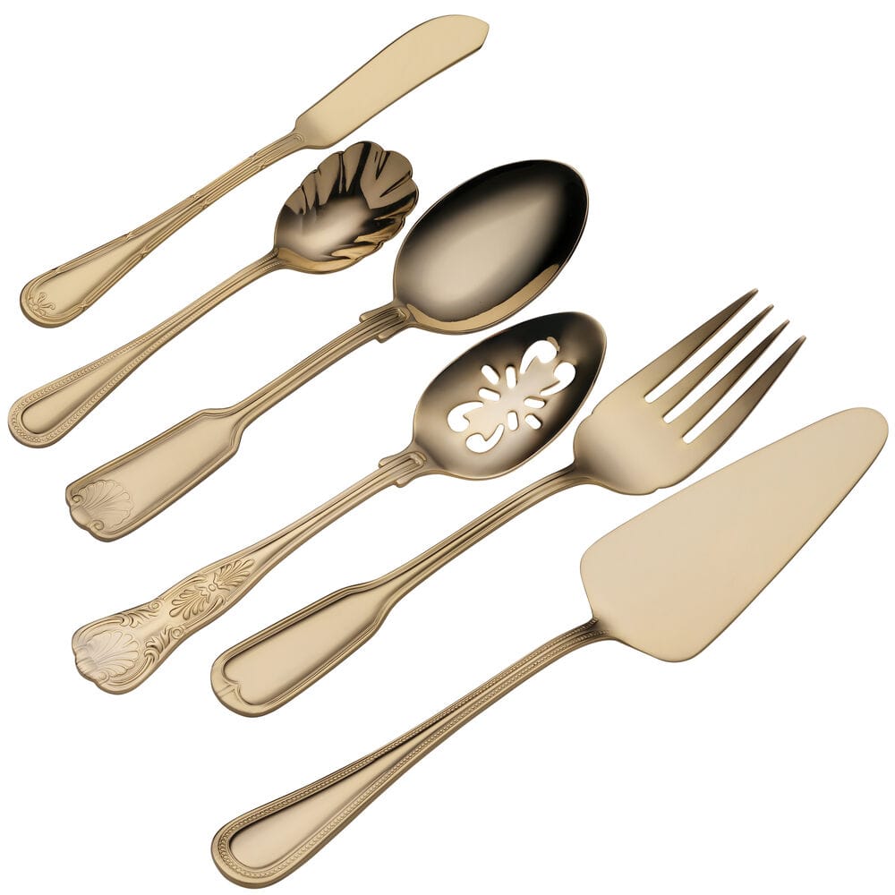 Hotel Gold Plated 90 Piece Flatware Set. Service for 12 - Image 3