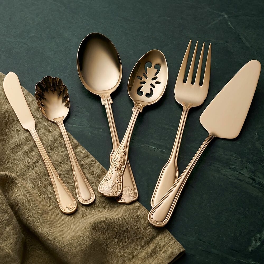 Hotel Gold Plated 90 Piece Flatware Set. Service for 12 - Image 2