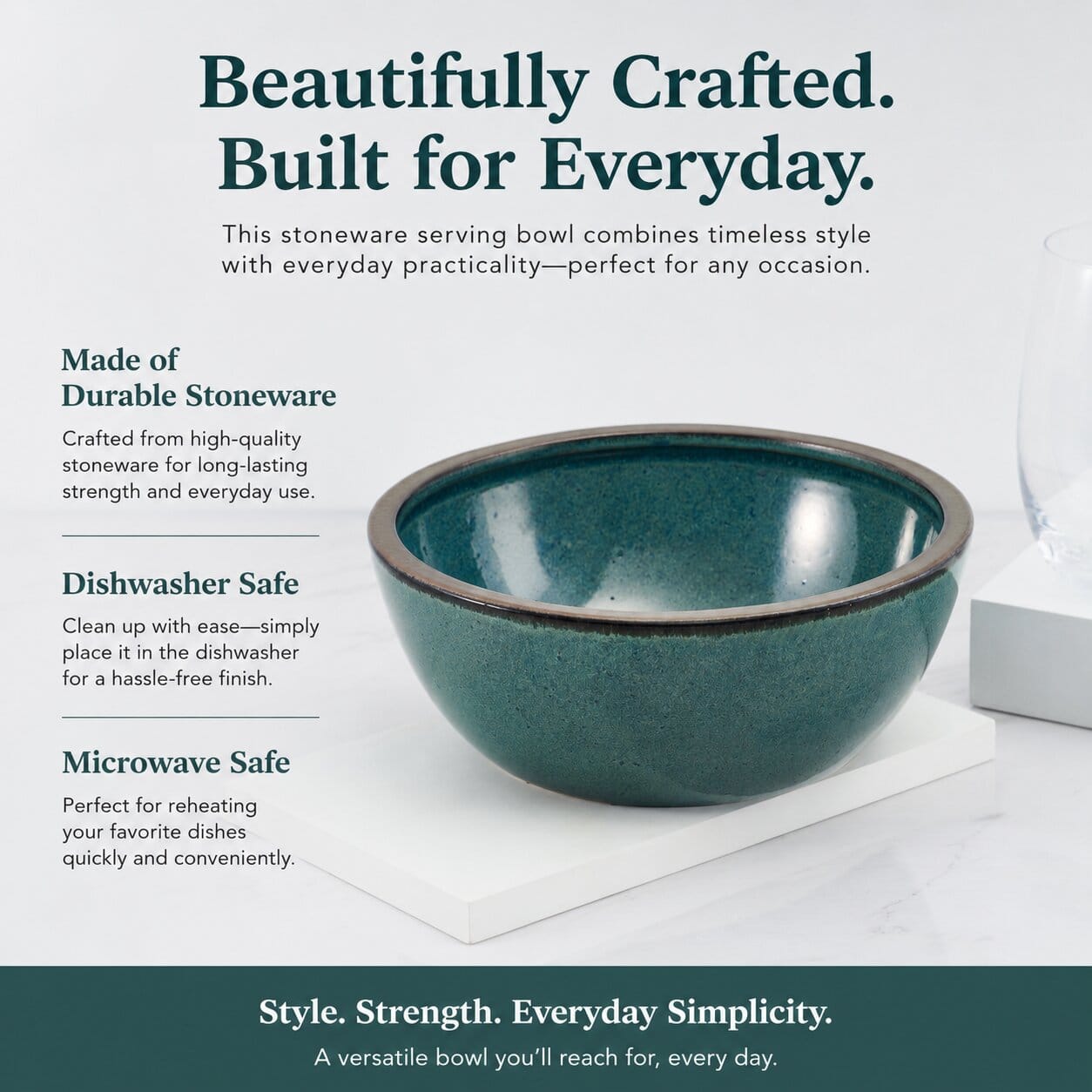 Barrett Green Vegetable Serve Bowl - Image 3