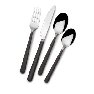 Calyx Black Forged 20 Piece Flatware Set. Service for 4