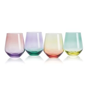 Chroma Set of 4 Stemless Wine Glasses