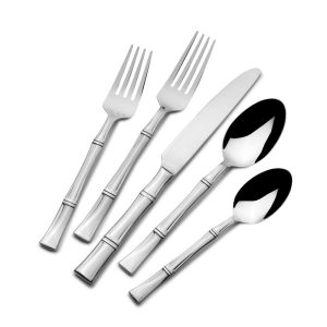 Bamboo 20 Piece Flatware Set. Service for 4