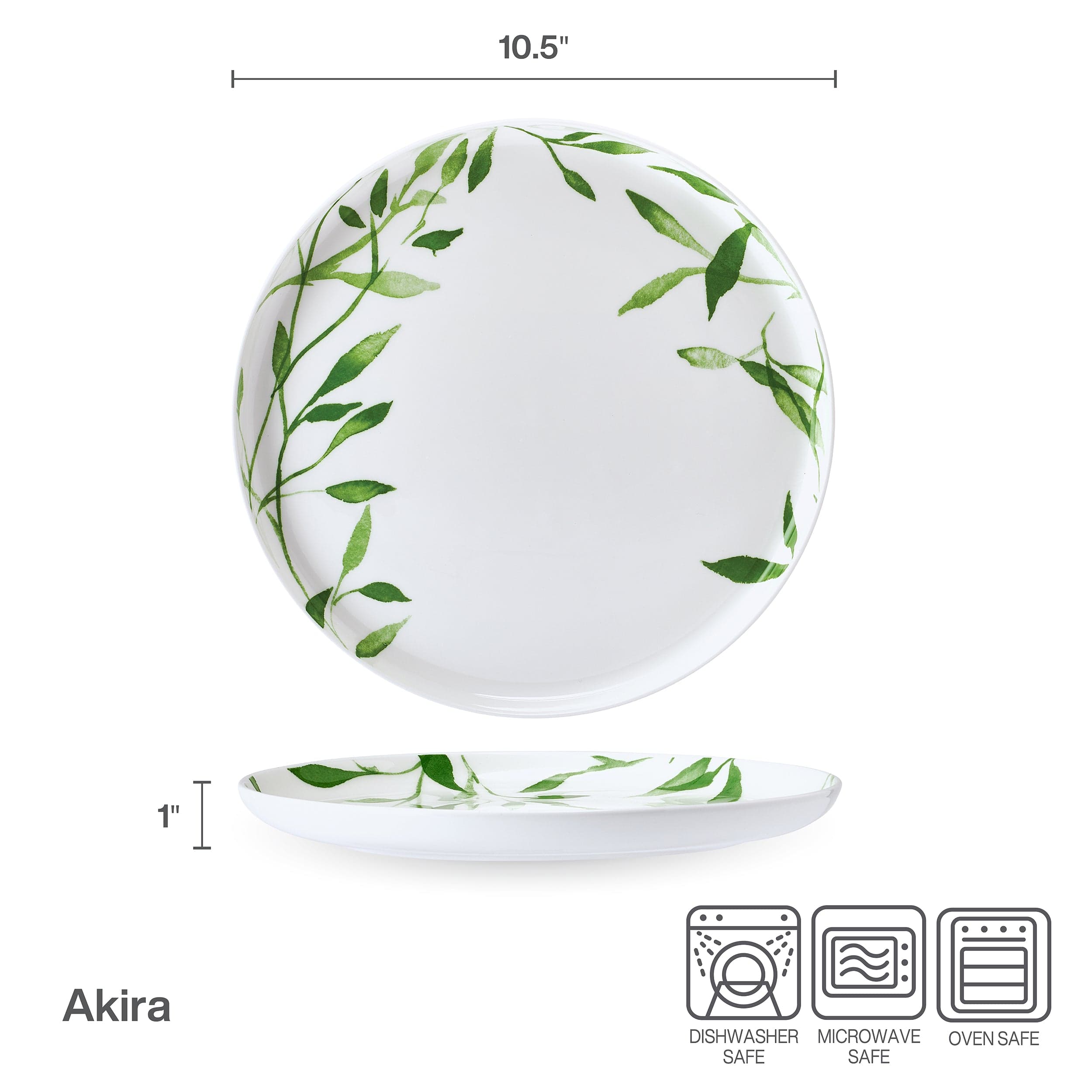 Akira Vegan Bone™ Set of 4 Dinner Plates - Image 5