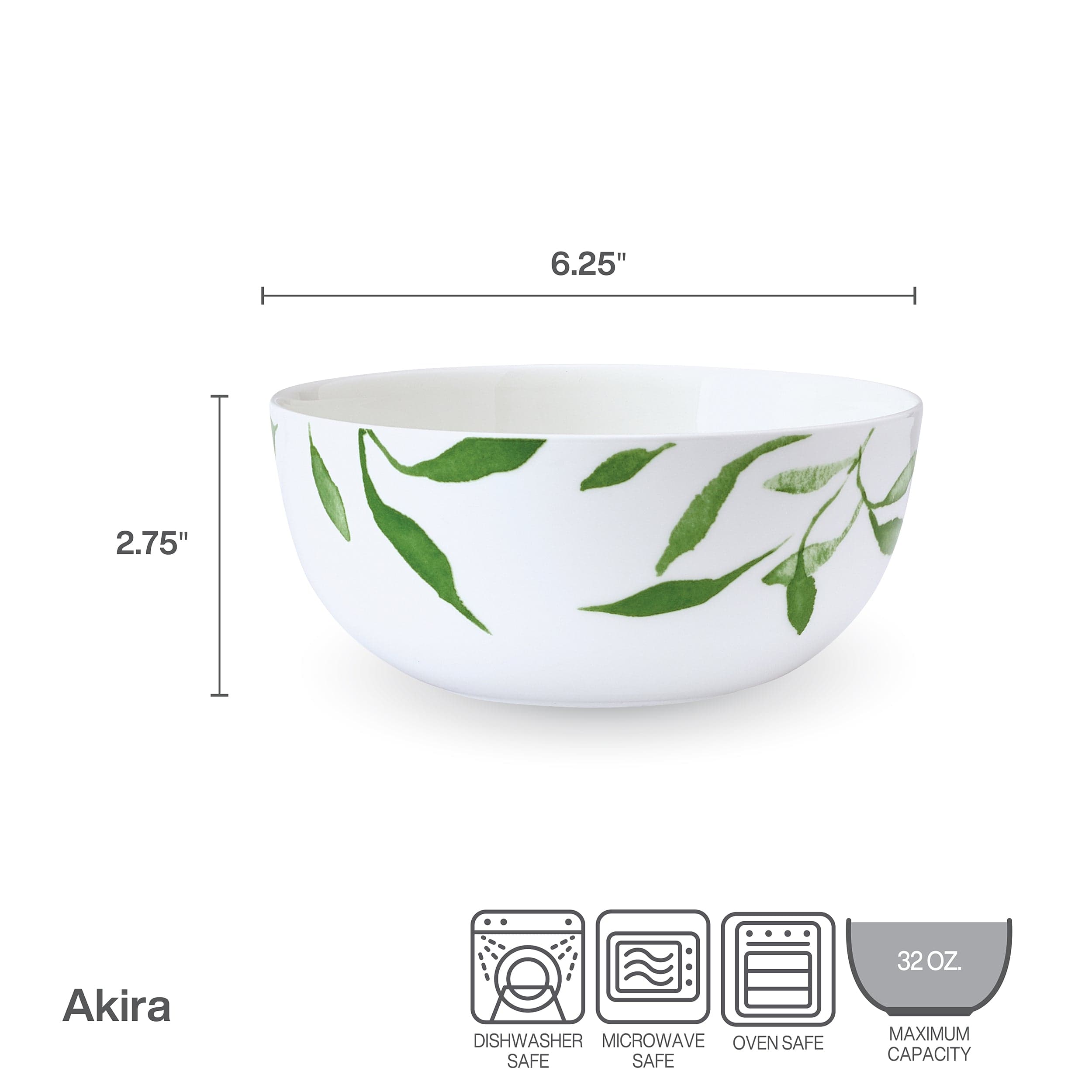 Akira Vegan Bone™ Set of 4 Soup Cereal Bowls - Image 3