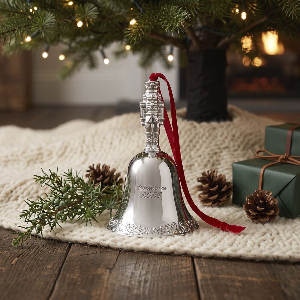 Wallace Grande Baroque 2026 Silver Plated Nutcracker Bell Ornament 32nd Edition - Image 4