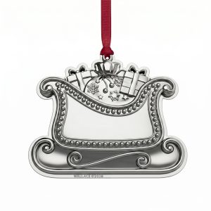Wallace 2026 Silver Plated Engravable Sleigh Ornament 14th Edition