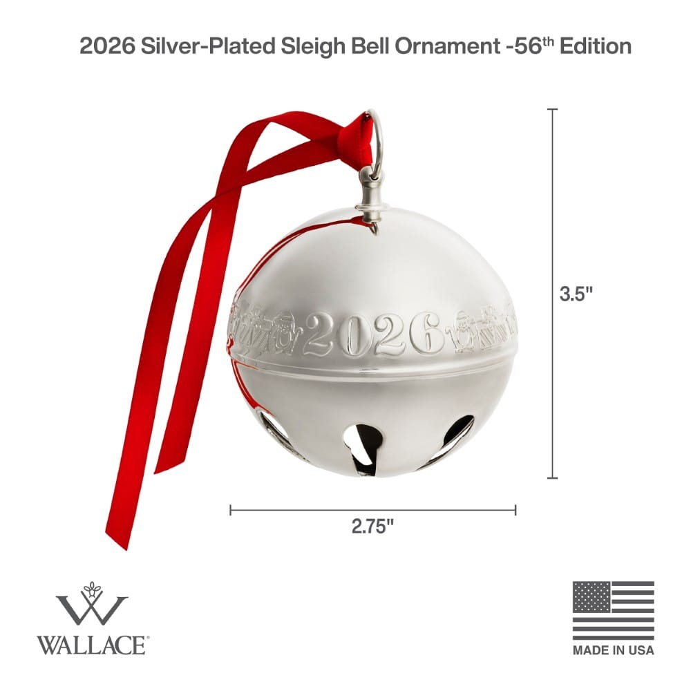 Wallace 2026 Silver Plated Sleigh Bell Ornament 56th Edition - Image 3