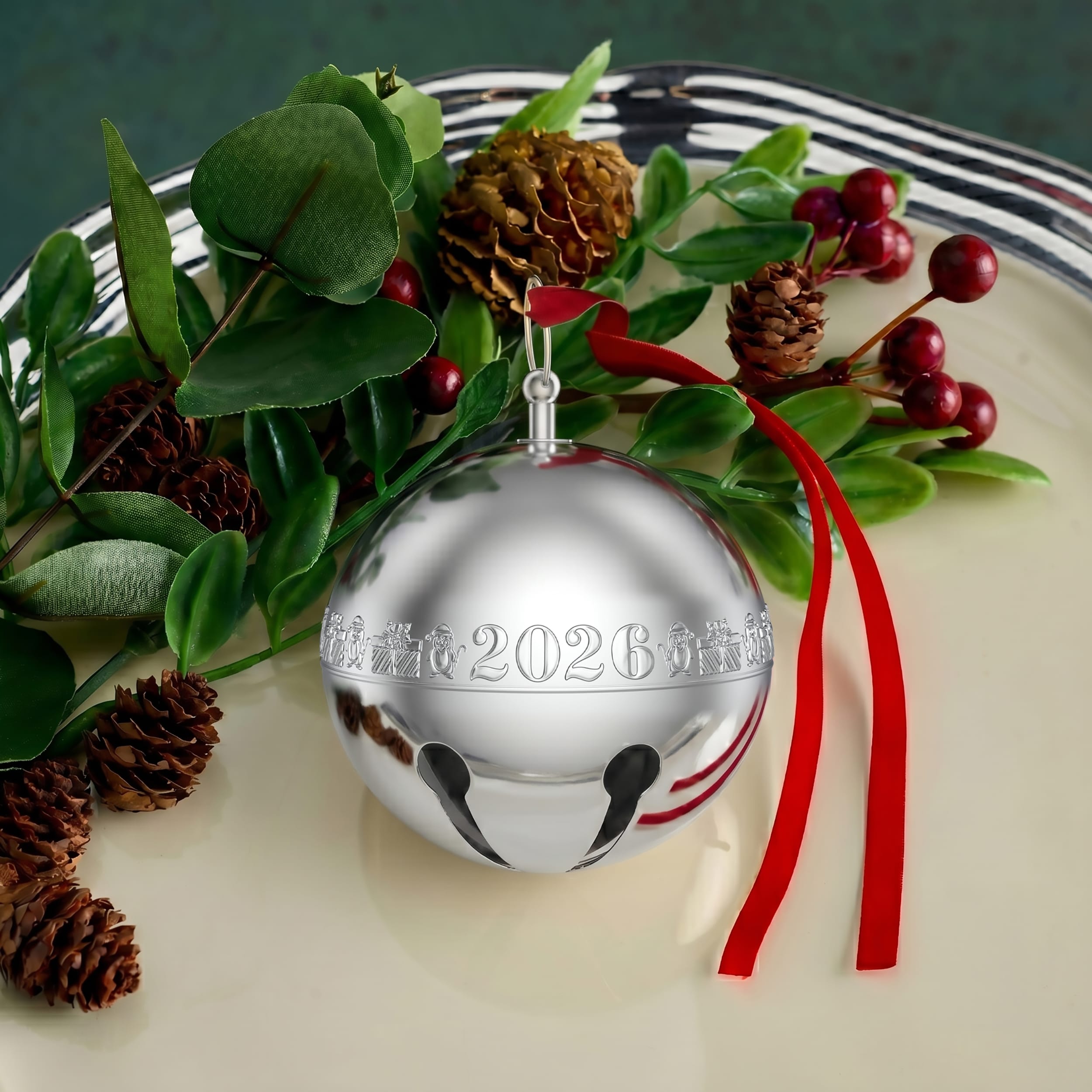 Wallace 2026 Silver Plated Sleigh Bell Ornament 56th Edition - Image 2