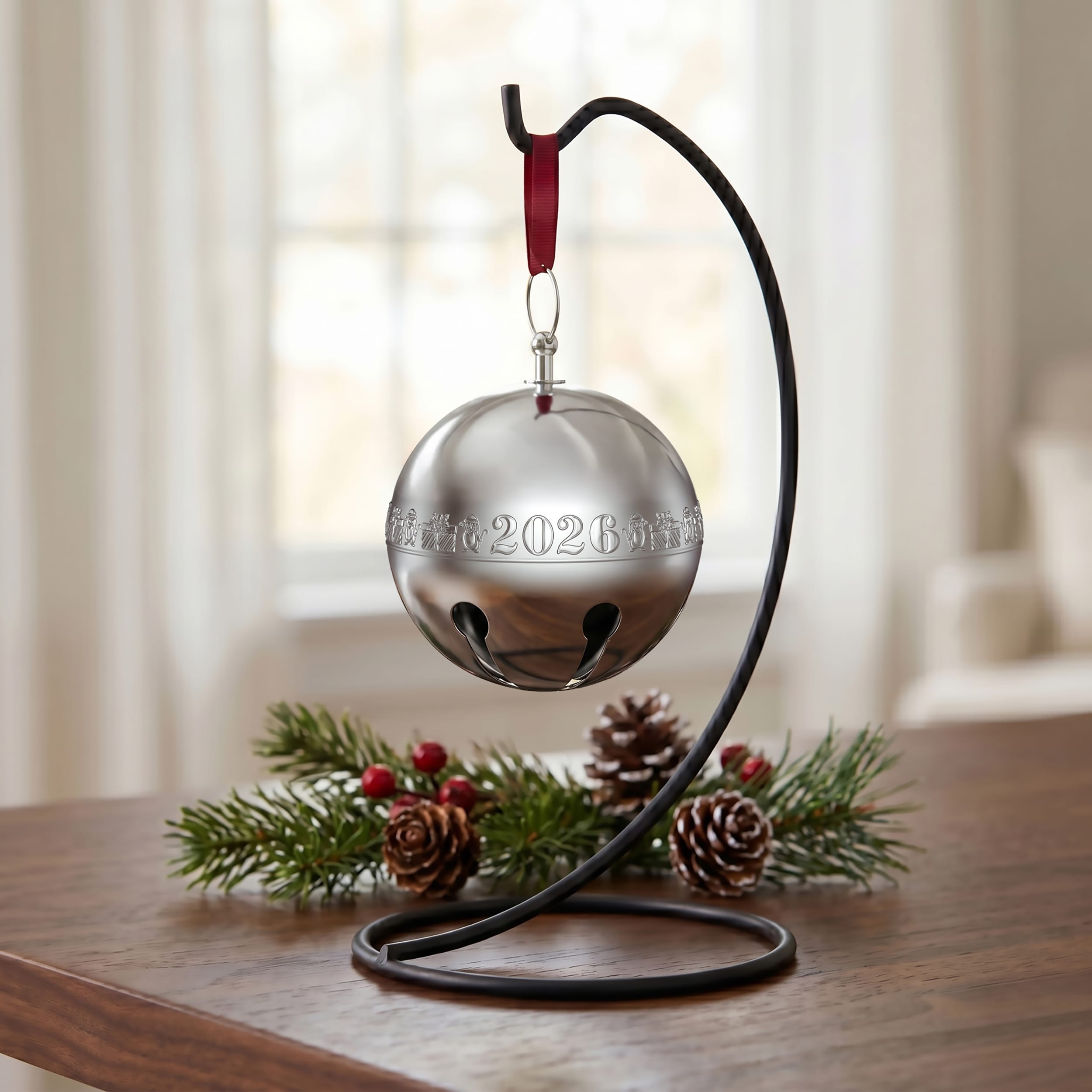 Wallace 2026 Silver Plated Sleigh Bell Ornament 56th Edition - Image 5