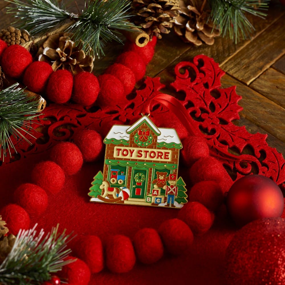 Wallace 2026 Gold Plated Enameled Christmas Village Ornament 3rd Edition - Image 2
