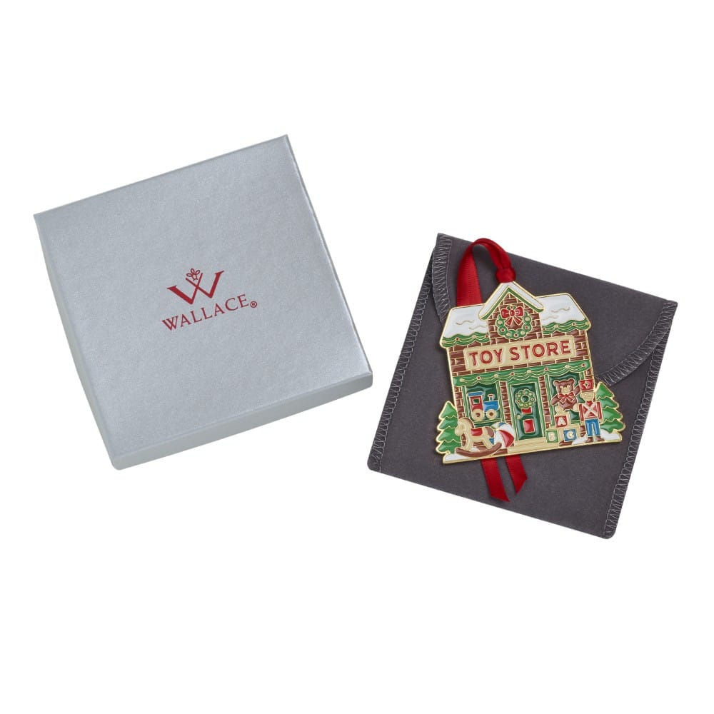 Wallace 2026 Gold Plated Enameled Christmas Village Ornament 3rd Edition - Image 5