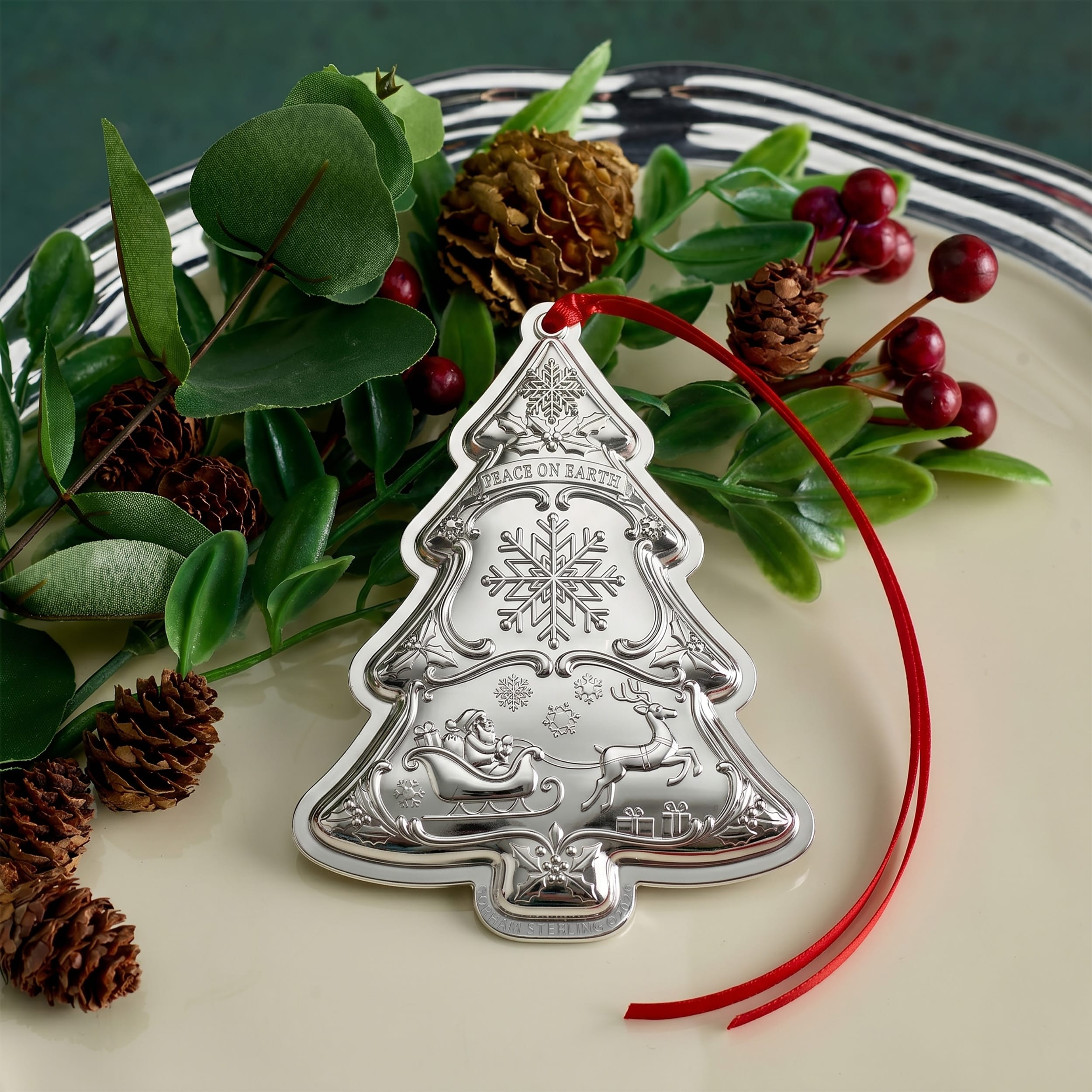 Gorham 2026 Sterling Silver Christmas Tree Ornament 10th Edition - Image 2