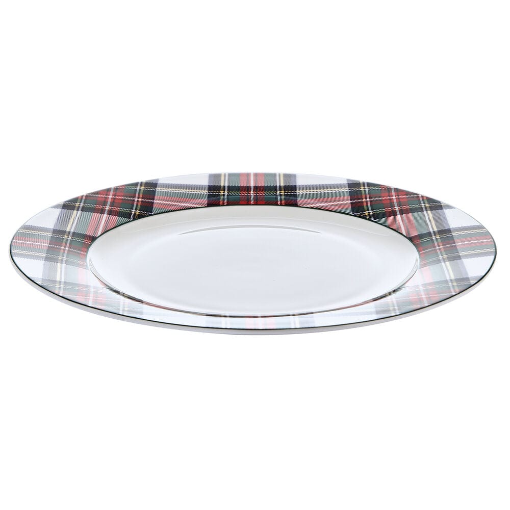 Tartan White Set of 4 Dinner Plates - Image 6