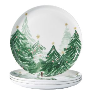 Yuletide Forest Set of 4 Dinner Plates