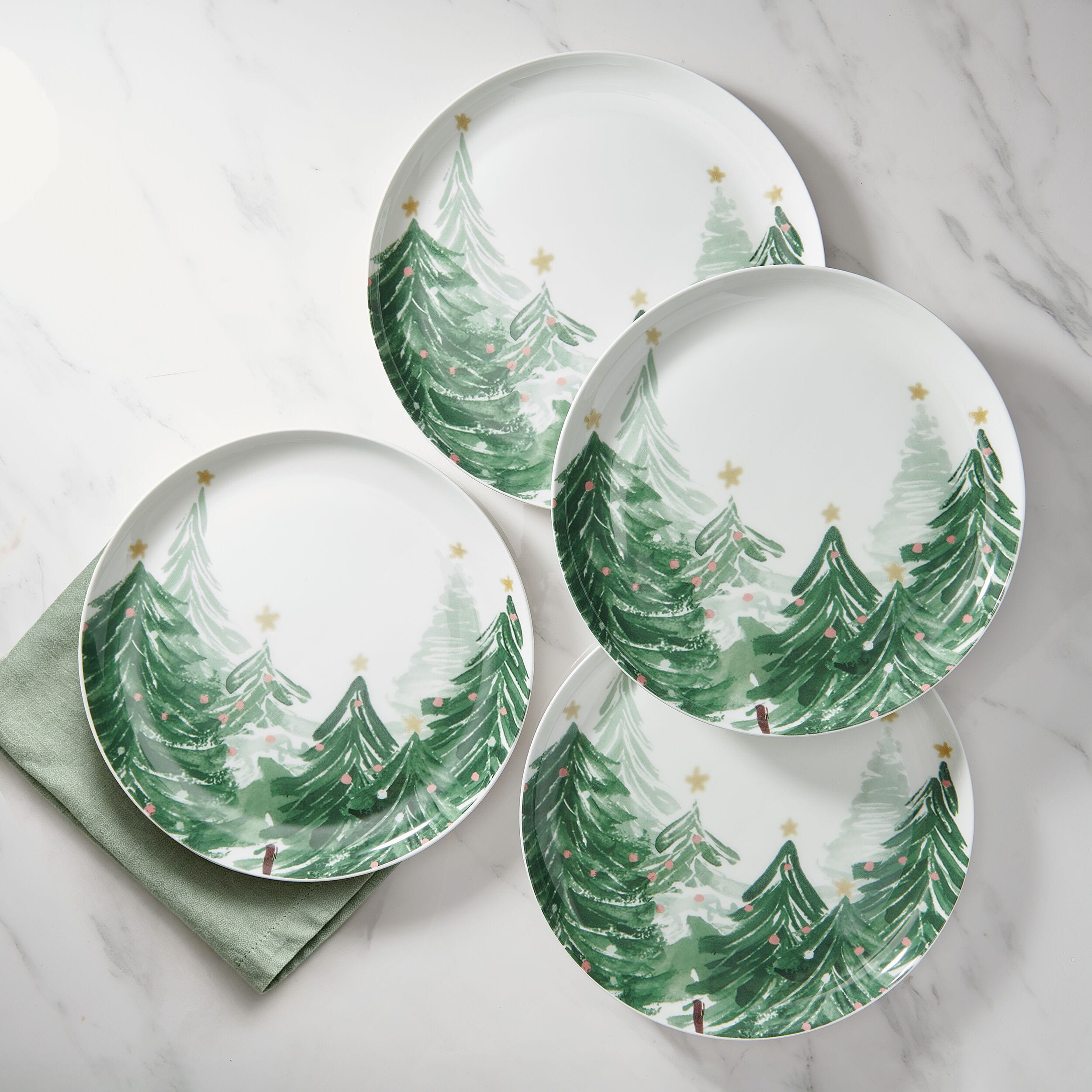 Yuletide Forest Set of 4 Dinner Plates - Image 2