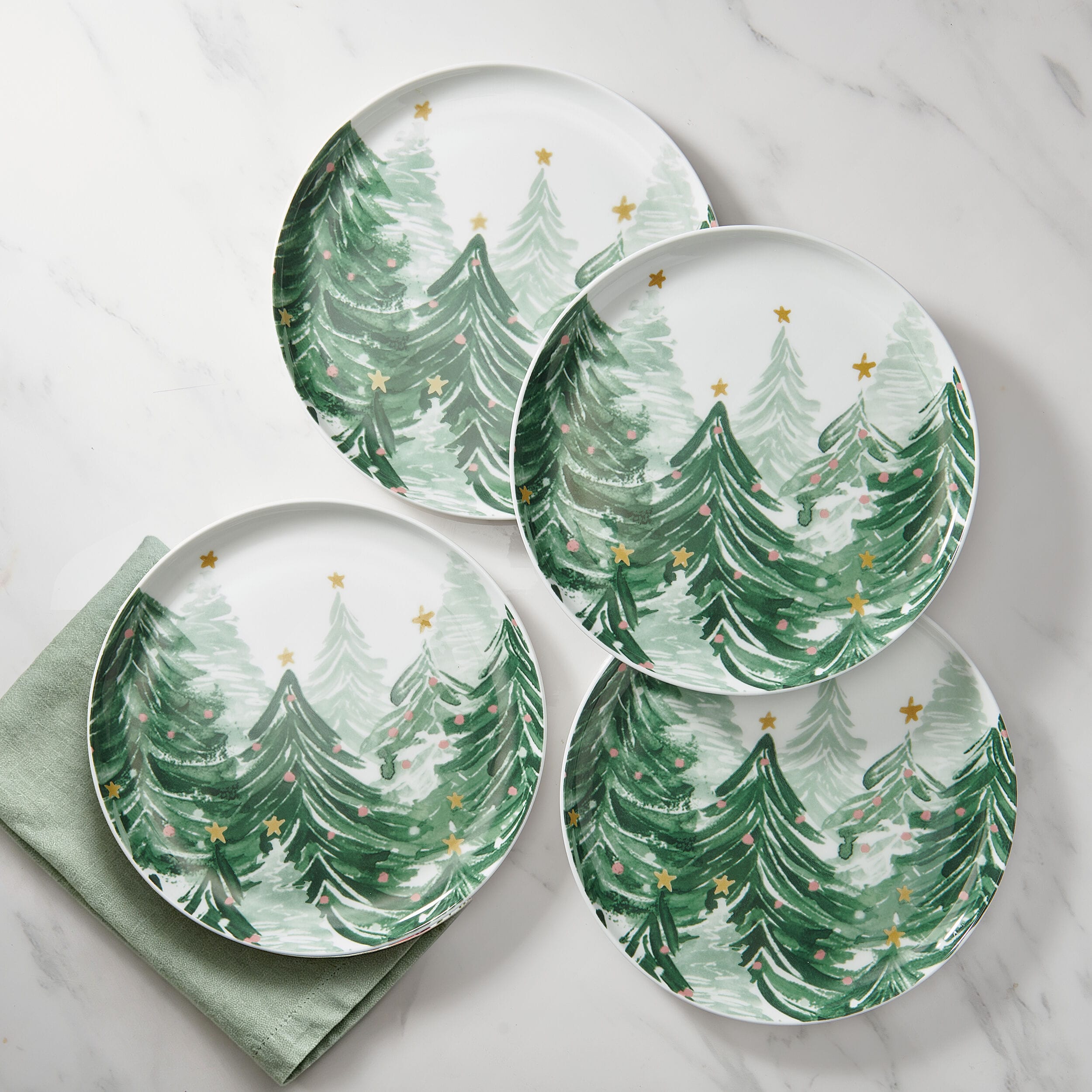 Yuletide Forest Set of 4 Salad Plates - Image 2