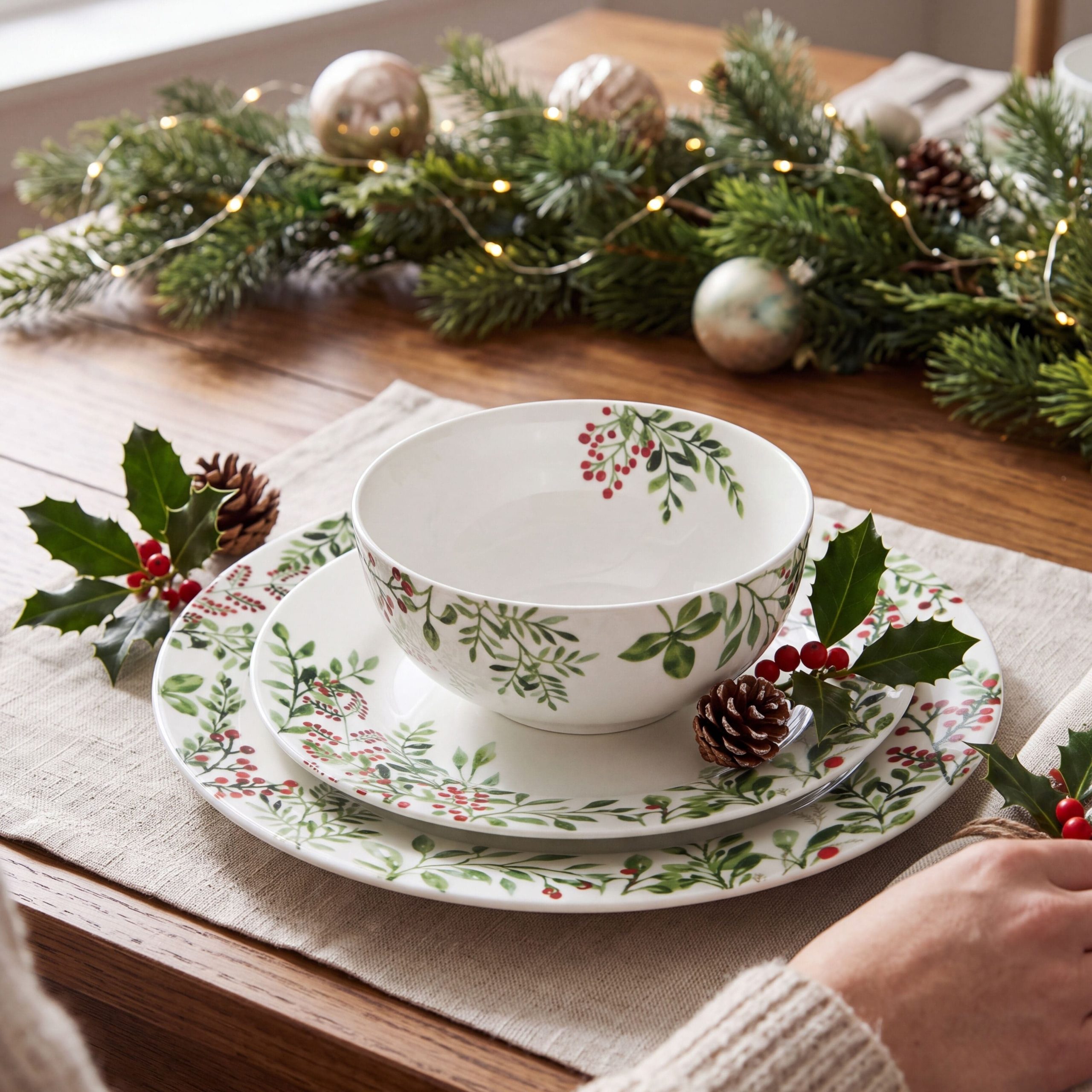 Tivoli Holiday 12 Piece Dinnerware Set. Service for 4 - Image 8