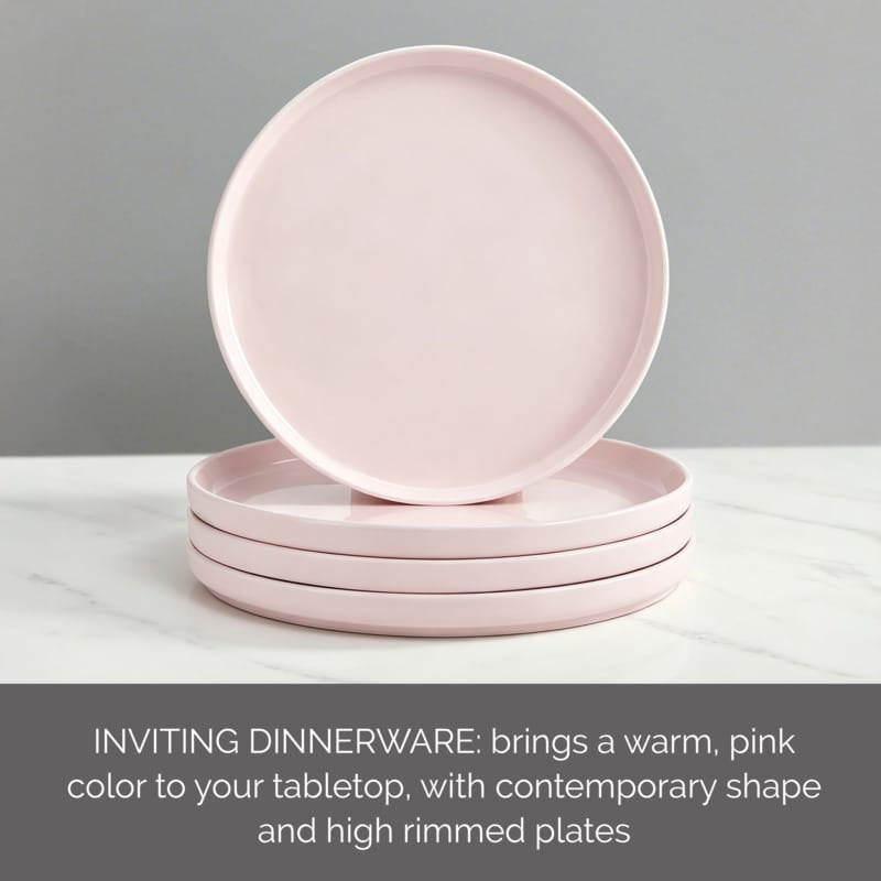 Madison Pink Set of 4 Salad Plates - Image 6