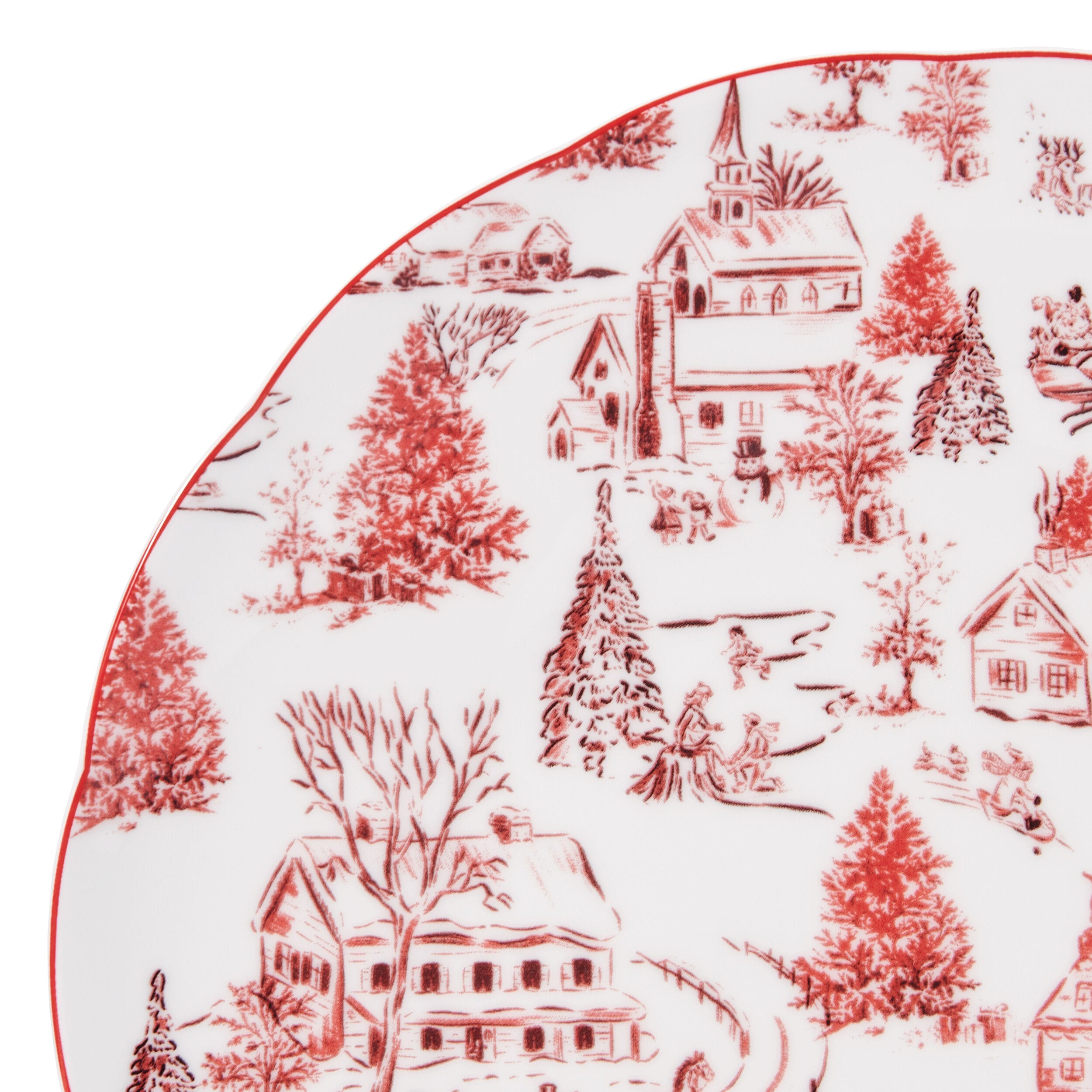 Holiday Village Set of 4 Dinner Plates - Image 4