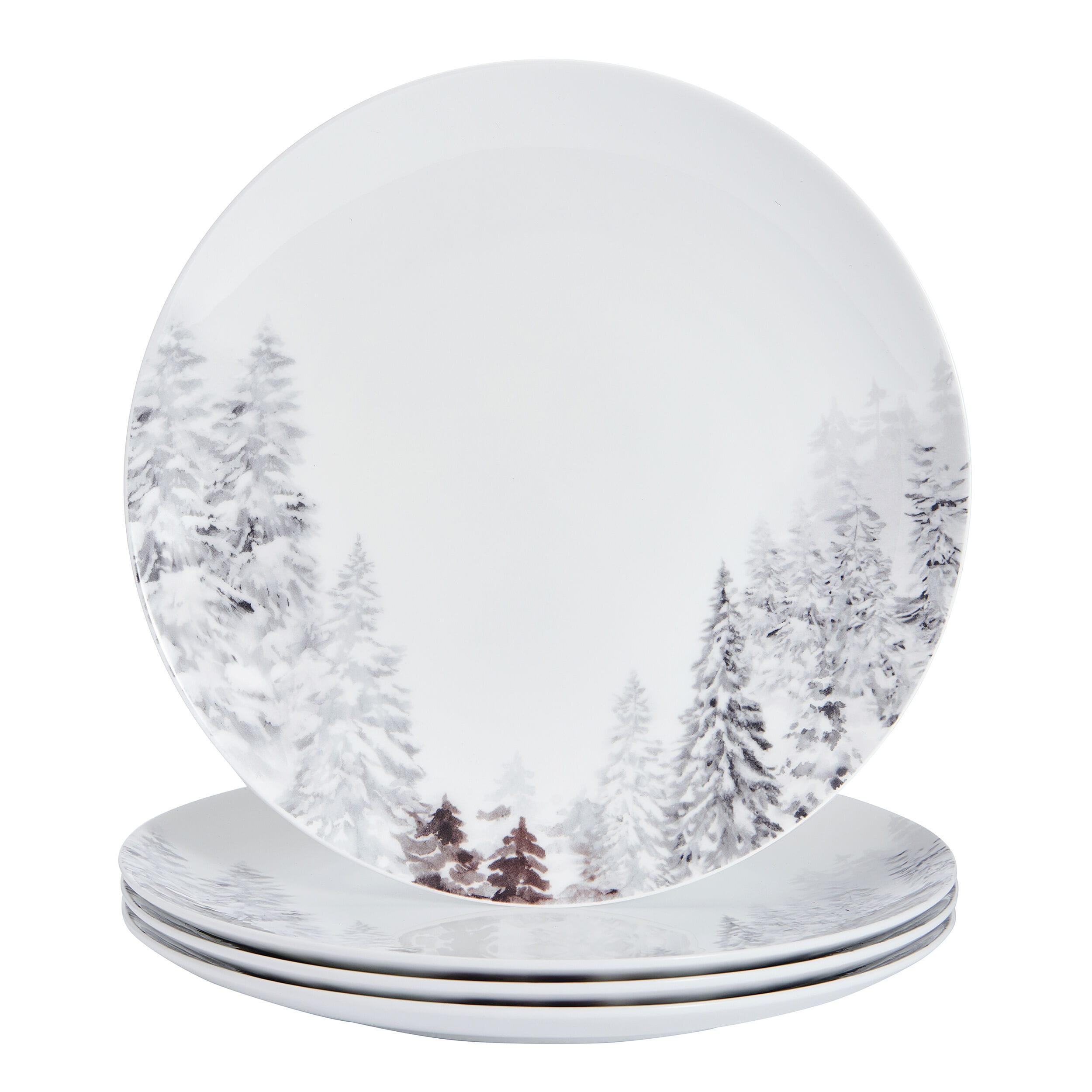 Woodsy Winter Set of 4 Dinner Plates
