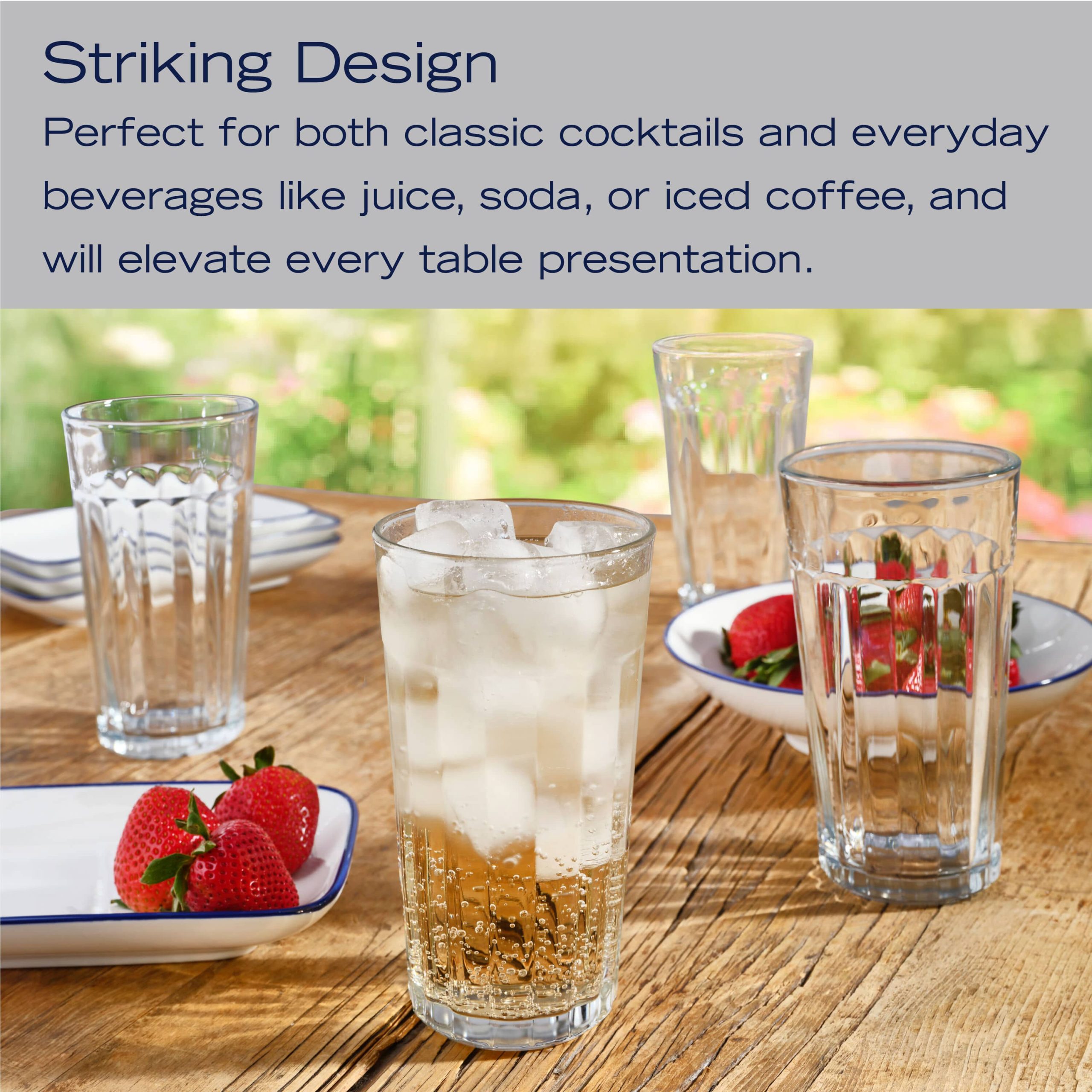Mable Set of 6 Highball Tumbler Glasses. 16oz. - Image 4