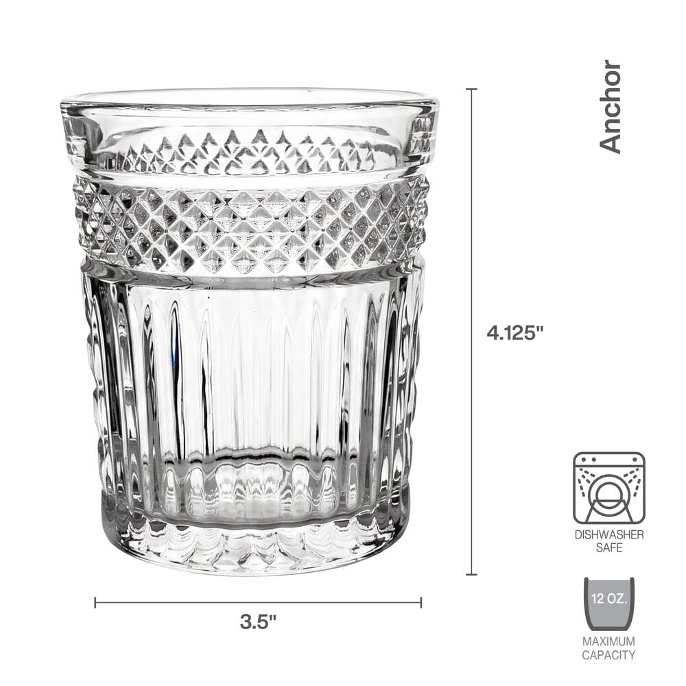 Anchor Set of 4 Double Old Fashioned Glasses - Image 3