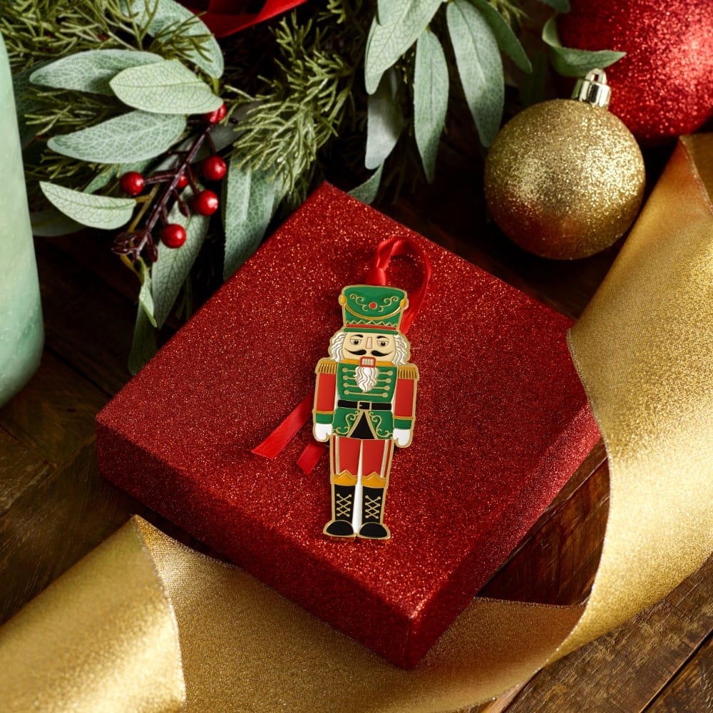 Fitz & Floyd 2026 Gold Plated Enameled Nutcracker Ornament - Image 2