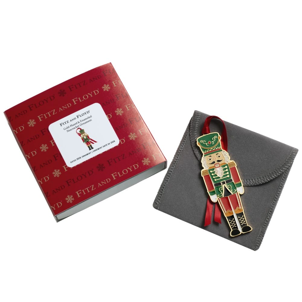 Fitz & Floyd 2026 Gold Plated Enameled Nutcracker Ornament - Image 5