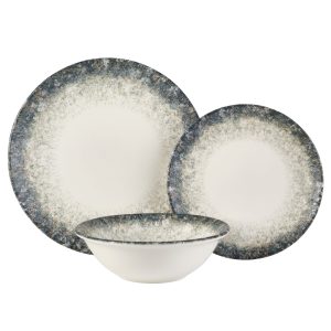 Arctica Blue 12 Piece Dinnerware Set. Service for 4