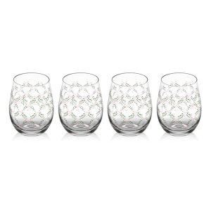 Stemless Gifts Holiday Coquette Stemless Wine Set of 4