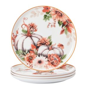 Autumn Bloom Set of 4 Salad Plates