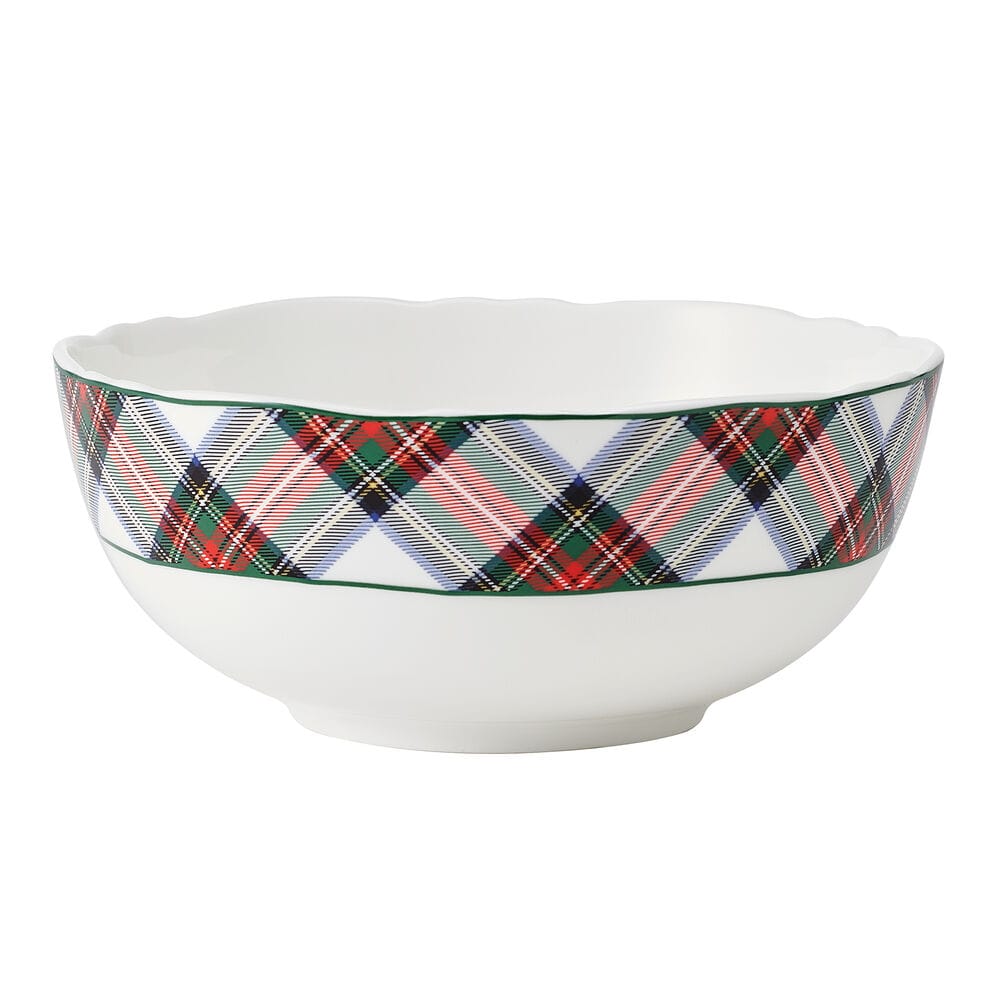 Tartan White Scalloped 12 Piece Dinnerware Set. Service for 4 - Image 5