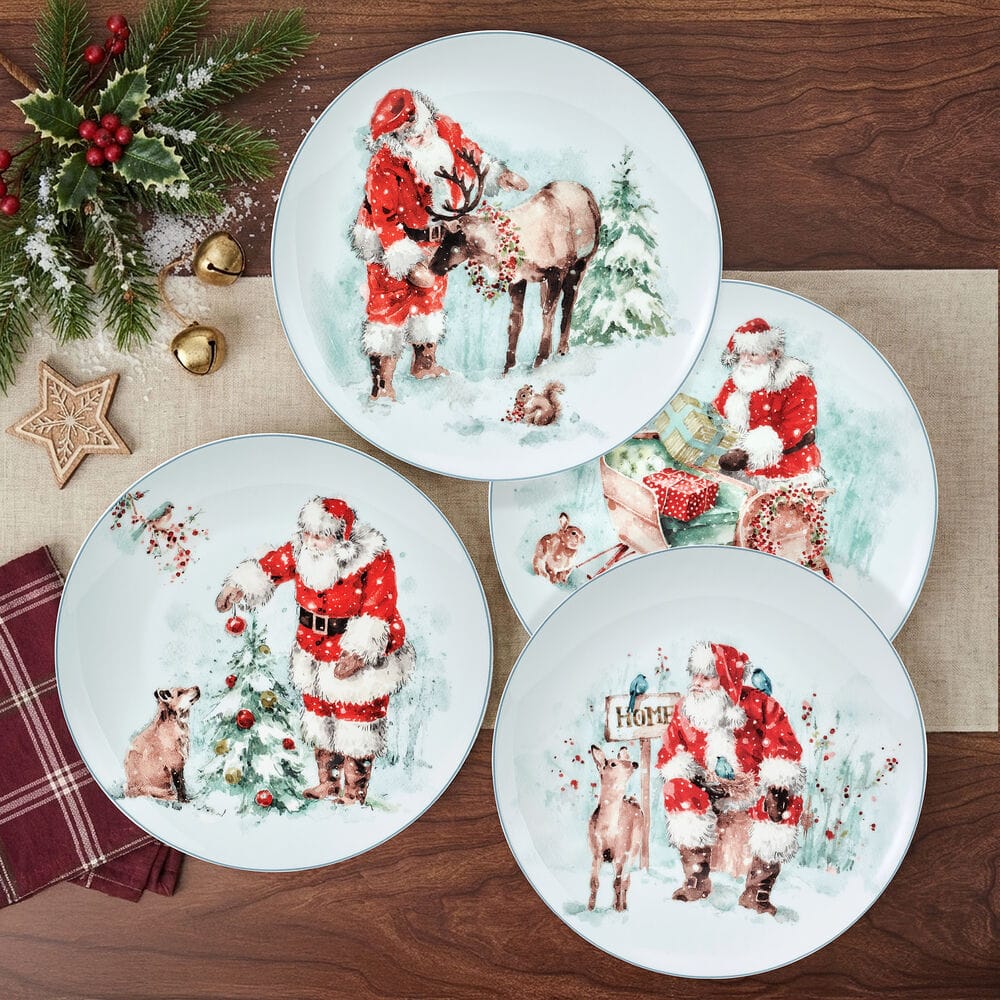 Magical Santa Set of 4 Salad Plates - Image 2