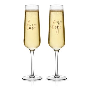 Champagne Flutes Set of 2 All My Life