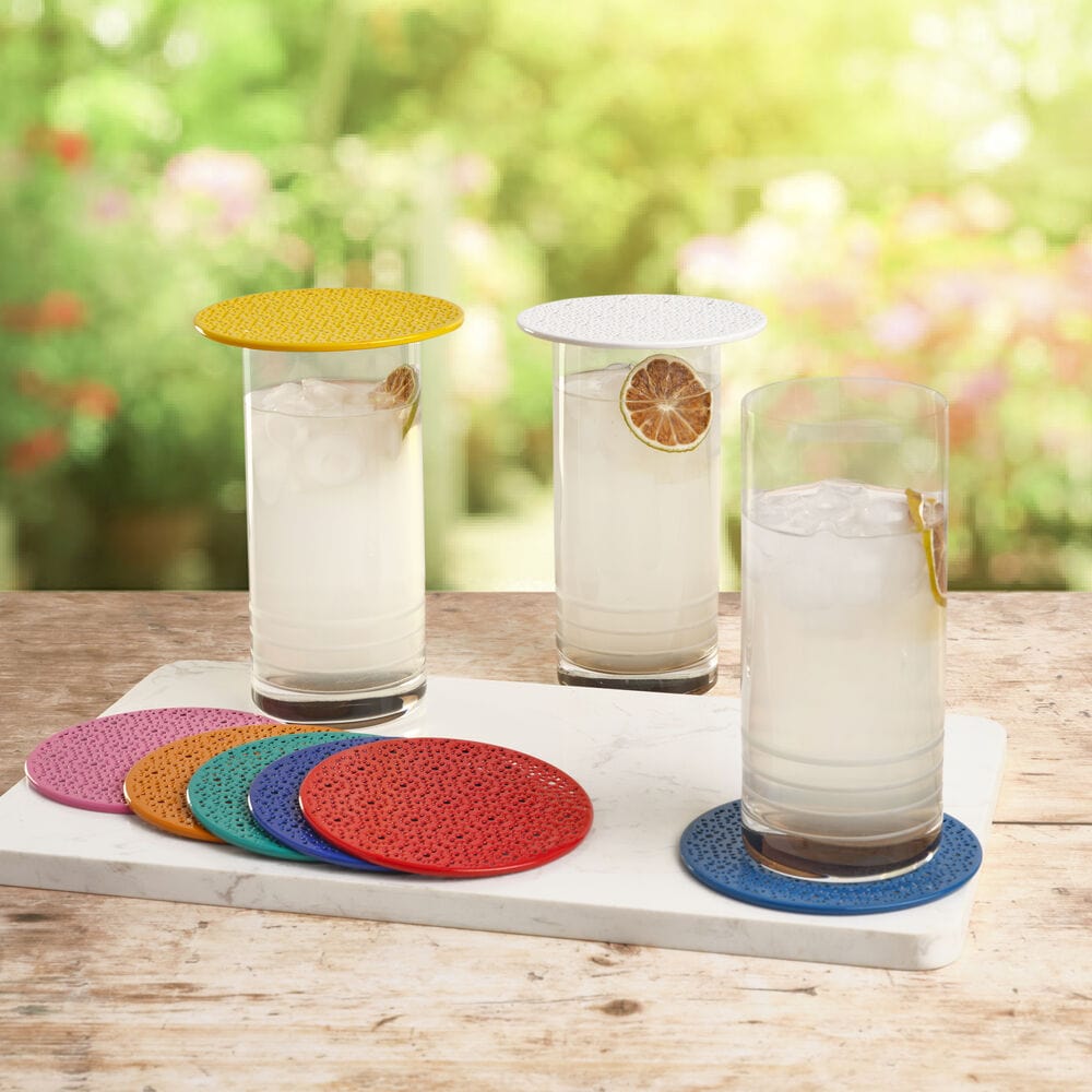 Assorted Colors Set of 8 Outdoor Drink Covers - Image 2