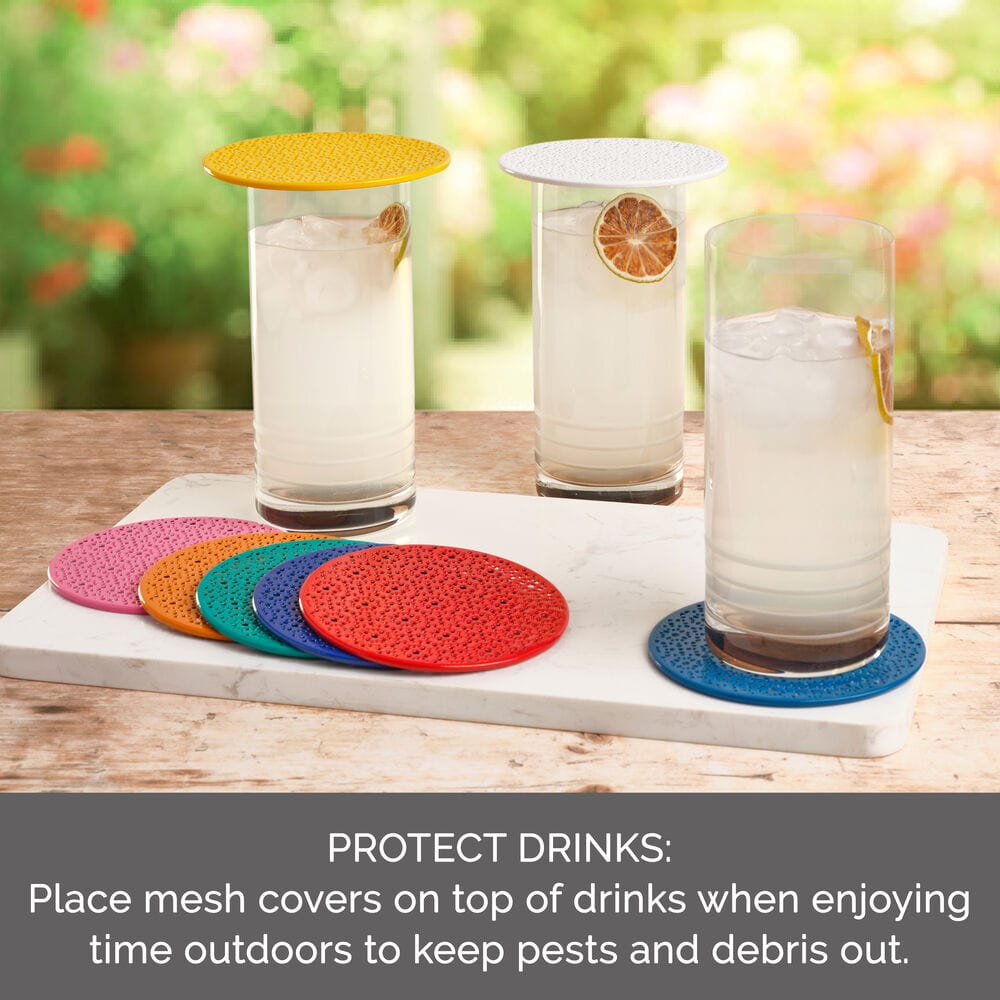 Assorted Colors Set of 8 Outdoor Drink Covers - Image 5