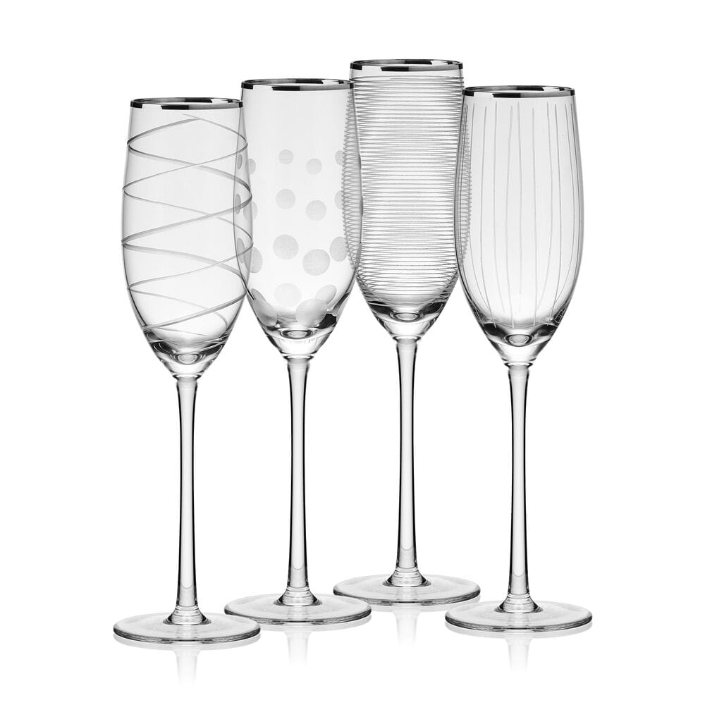 Cheers® Set of 4 Platinum Banded Flutes - Image 8