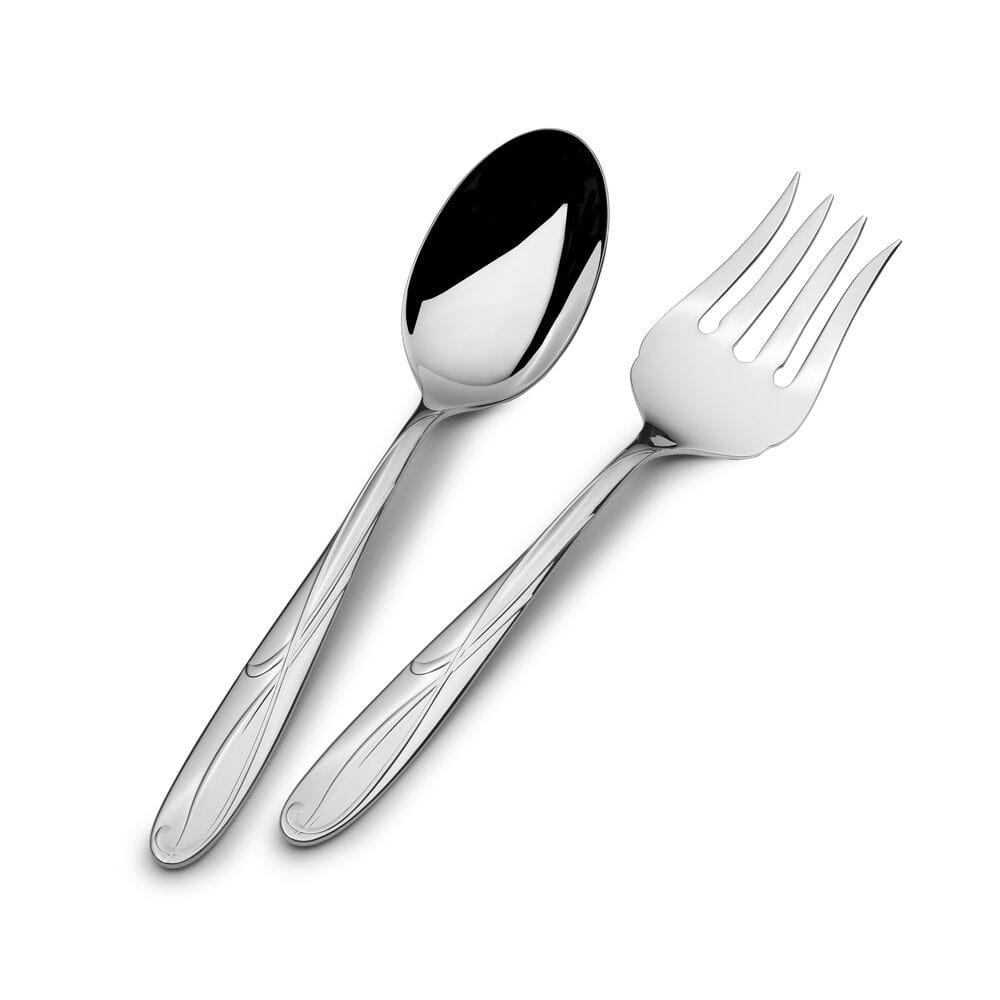 Cocoa Blossom Set of 2 Serving Fork and Spoon