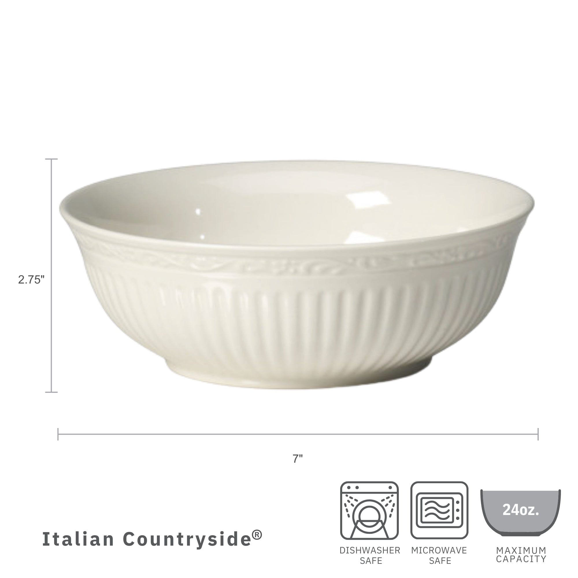 Italian Countryside® Set of 4 Soup Cereal Bowls - Image 3