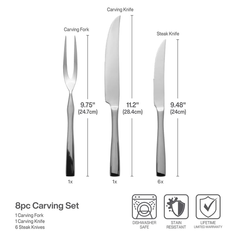 Delano 8 Piece Carving Set with Steak Knives - Image 3