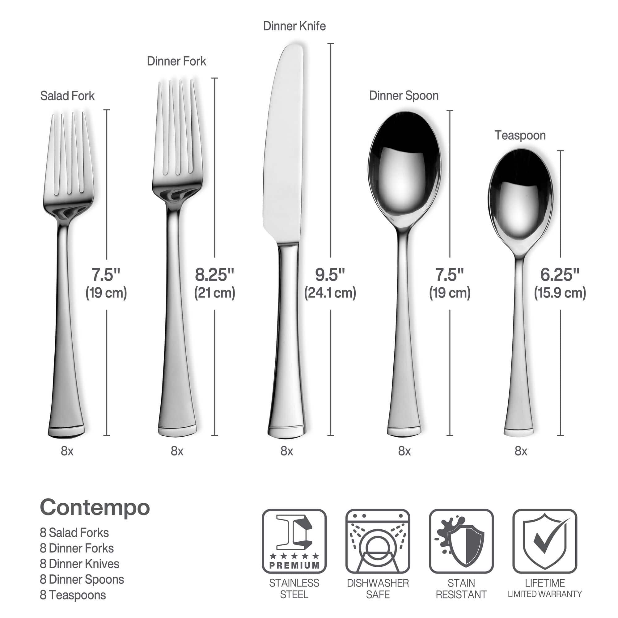 Contempo 42 Piece Flatware Set. Service for 8 - Image 3