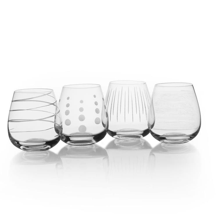 Cheers® Set of 4 Stemless Wine Glasses