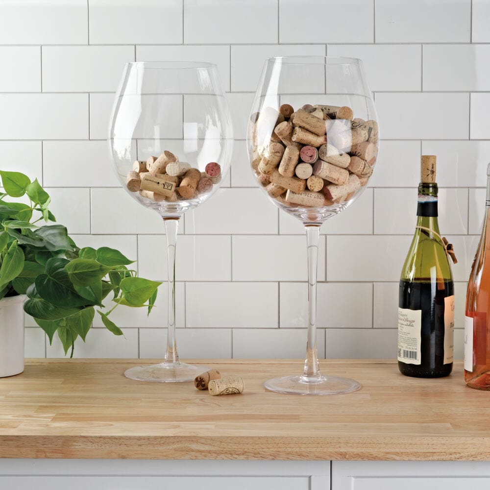 Lavish Set of 2 Oversized Wine Glasses. 17.75 IN - Image 4