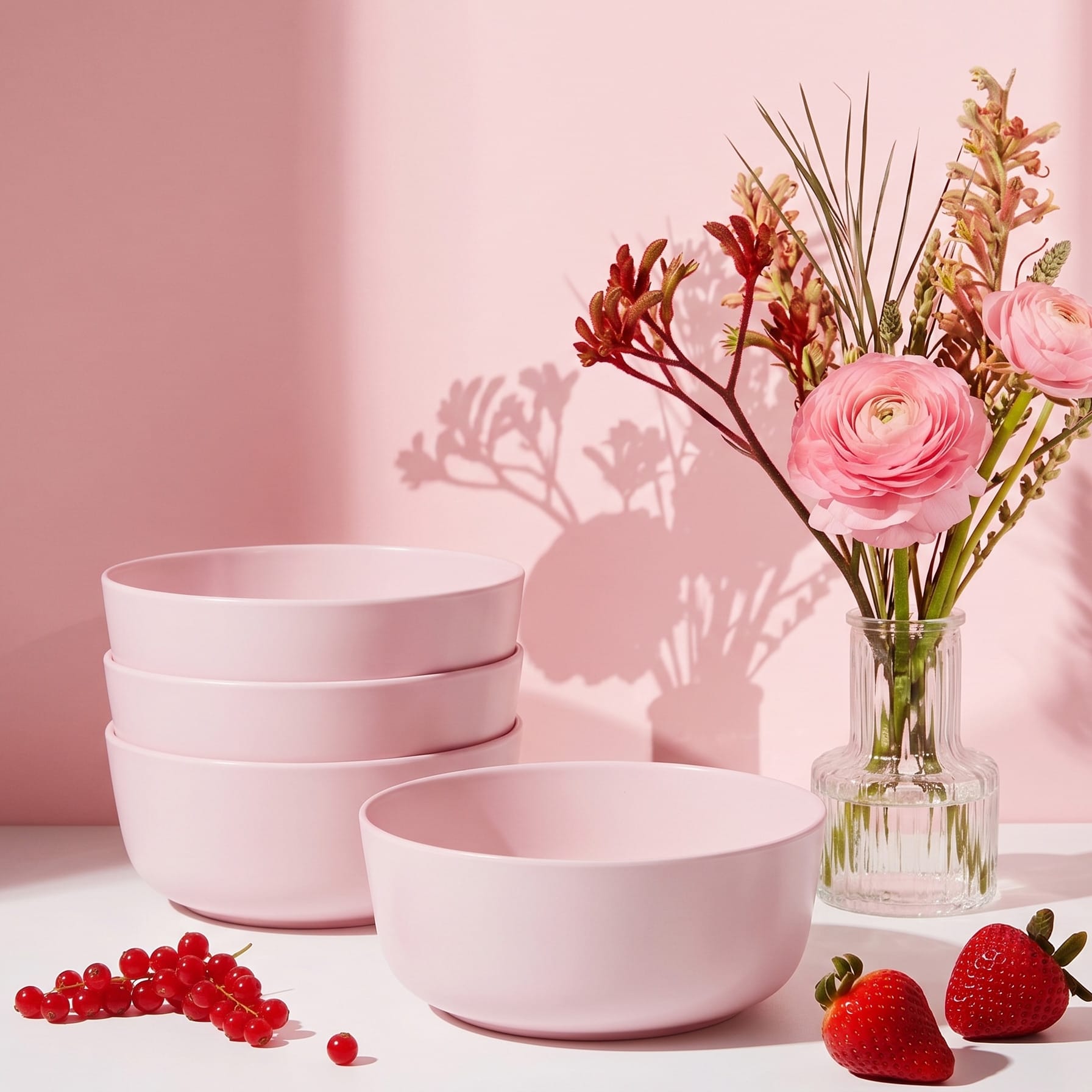Madison Pink Set of 4 Soup Cereal Bowls - Image 5