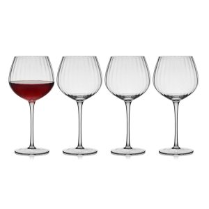 Optic Set of 4 Red Wine Glasses