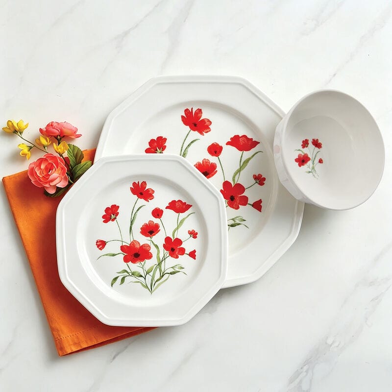 Roselle 12 Piece Dinnerware Set. Service for 4 - Image 2