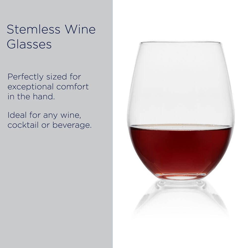 Samantha Set of 4 Stemless Wine Glasses - Image 5