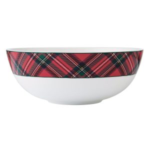 Tartan Red Serve Bowl